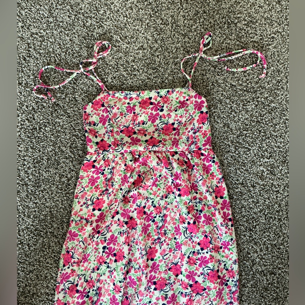 Altar'd State Pink and Green Floral Mini Dress